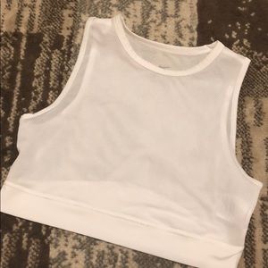White crop top nike